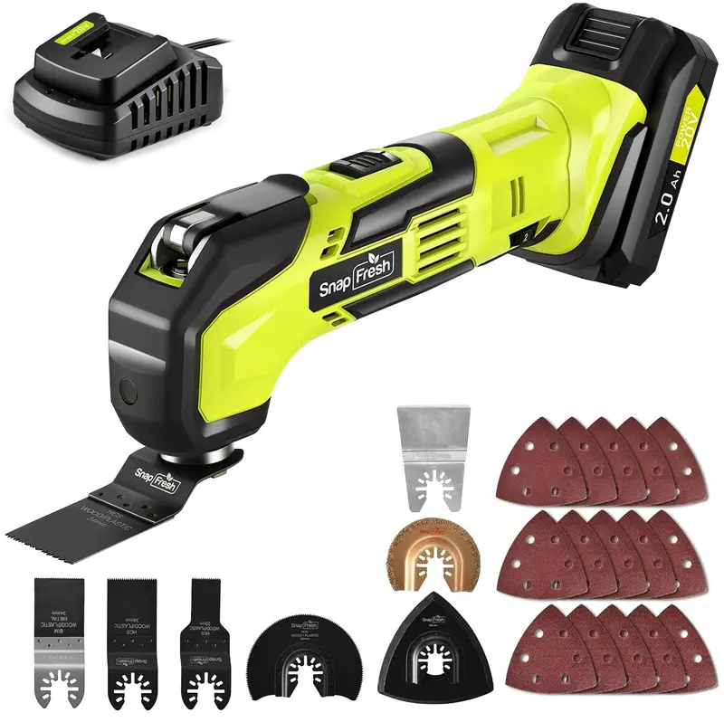 20V Cordless Oscillating Multi-Tool Kit – Includes 2.0Ah Battery & Charger (Bbt-Zoy01) 1