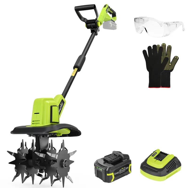 20V Cordless Tiller And Cultivator With 4.0Ah Battery & Rapid Charger 1