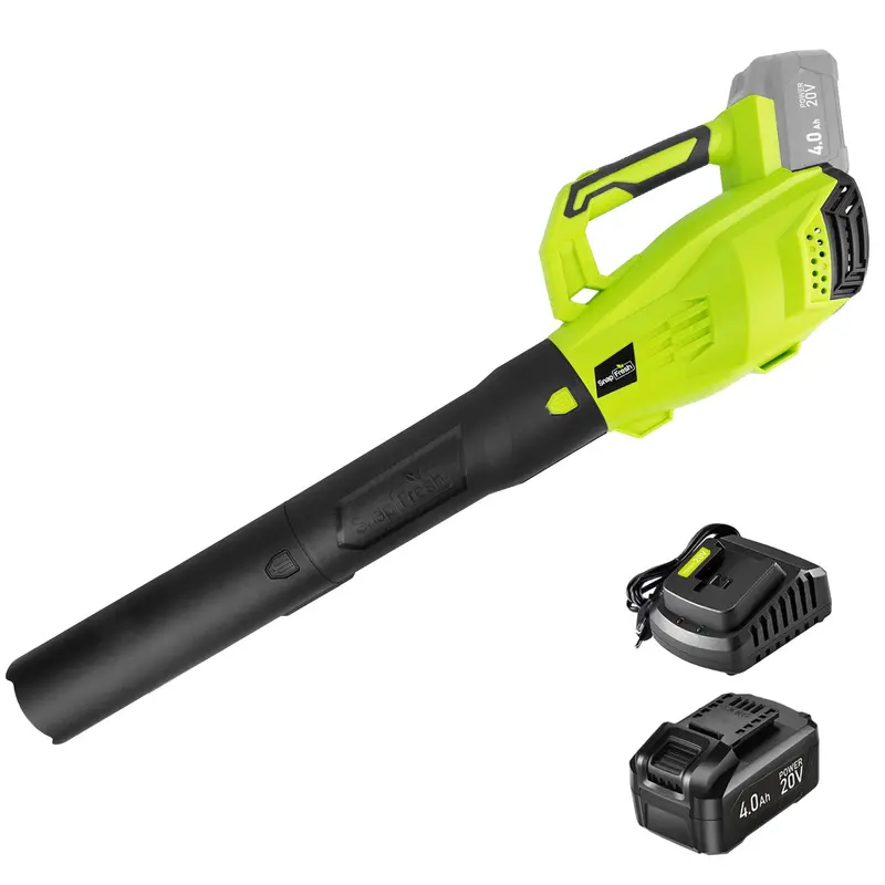 20V High-Output Cordless Leaf Blower – 350 Cfm / 100 Mph, 4.0Ah Battery & Charger (Bbt-Ze20Bw) 1