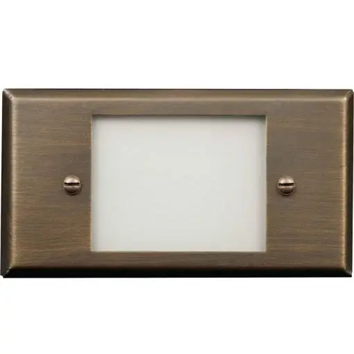 Advantage Adv-Sd-402B Cast Brass Single Window-Style Step Light Cover 1