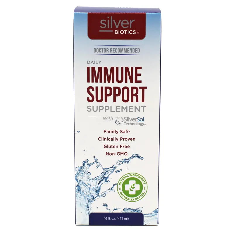 American Biotech Labs Silver Biotics Immune Support – 16 Oz Colloidal Silver Liquid 1