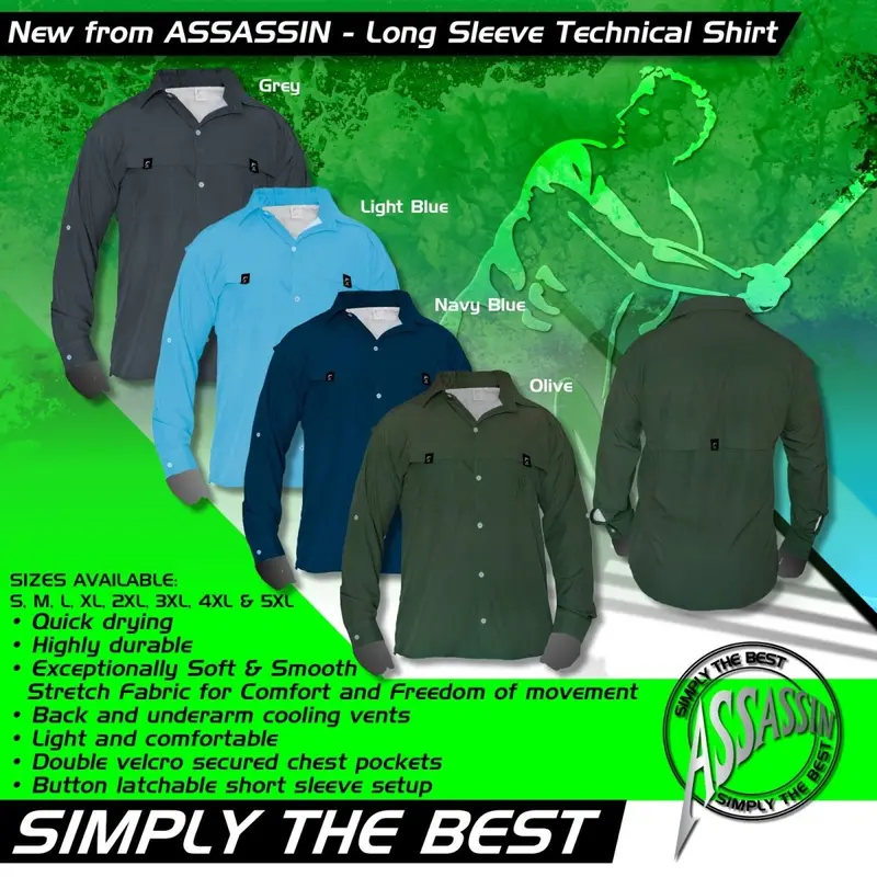 Assassin Technical Long-Sleeve Fishing Shirt – Breathable & Uv-Protective 1