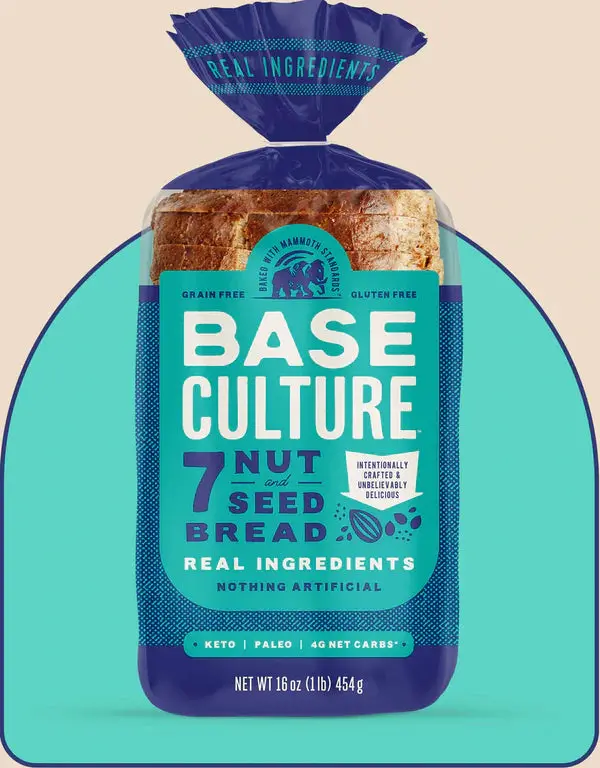 Base Culture 7 Nut & Seed Bread – High-Protein, 16 Oz 1