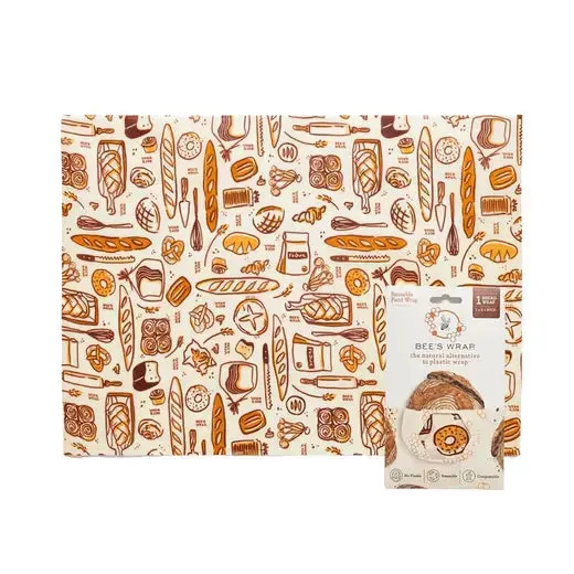 Bee'S Wrap Bread-Sized Beeswax Wrap – 17" X 23", Organic Cotton 1