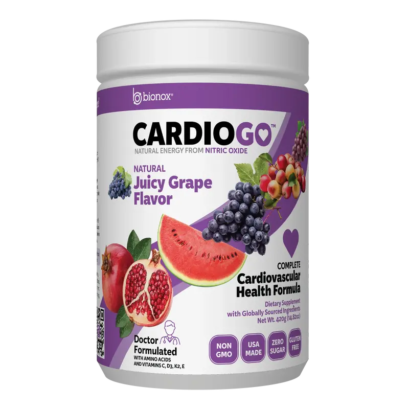 Bionox Cardiogo Nitric Oxide Supplement – Juicy Grape Flavor, 30-Day Supply 1