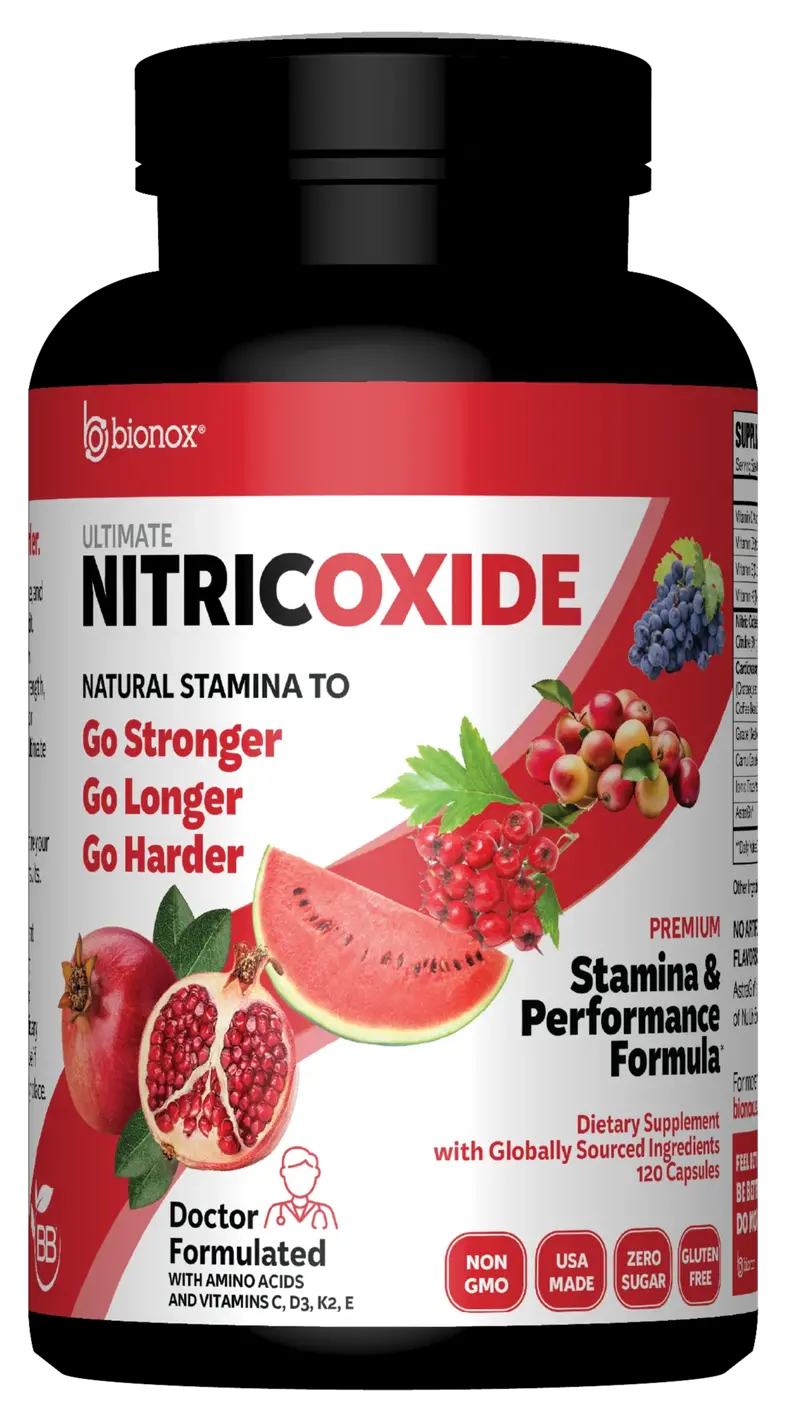 Bionox Nitric Oxide Support Capsules – Ultimate Formula, 120 Count 1