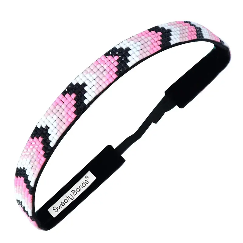 Bling Beaded Zig Zag Hair Tie – 5/8 Inch Width 1