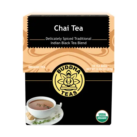 Buddha Chai Organic Rooibos Tea – Caffeine-Free Herbal Blend, 18 Tea Bags 1