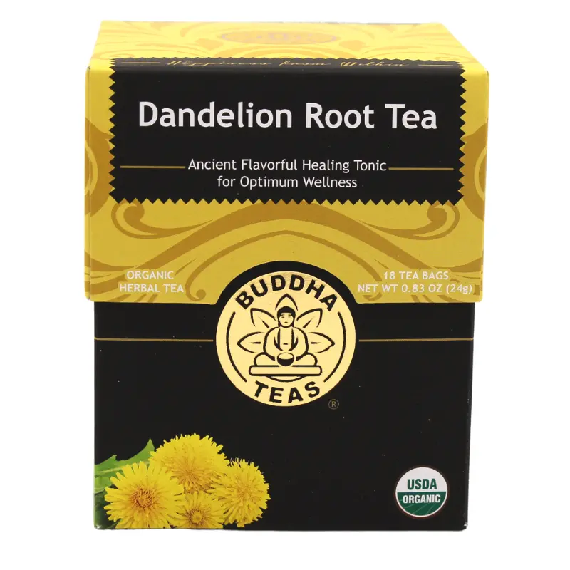 Buddha Teas Organic Dandelion Root Tea – 18 Compostable Tea Bags 1