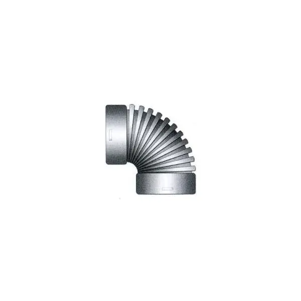 C306 Black Hdpe Corrugated 90-Degree Elbow Fitting (6-Inch Hub-To-Hub) 1