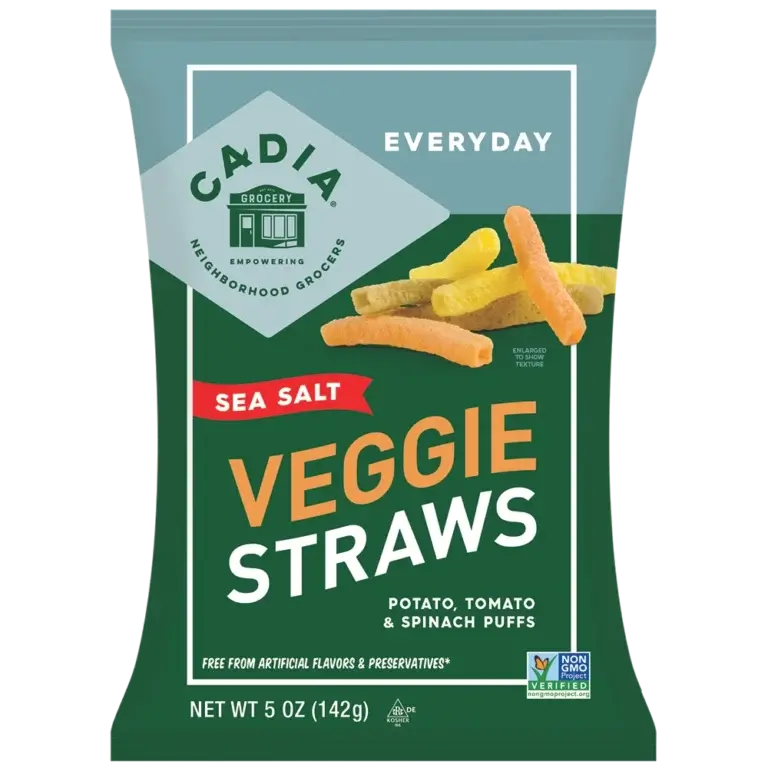 Cadia Everyday Sea Salt Veggie Straws – 5 Oz Bag 1