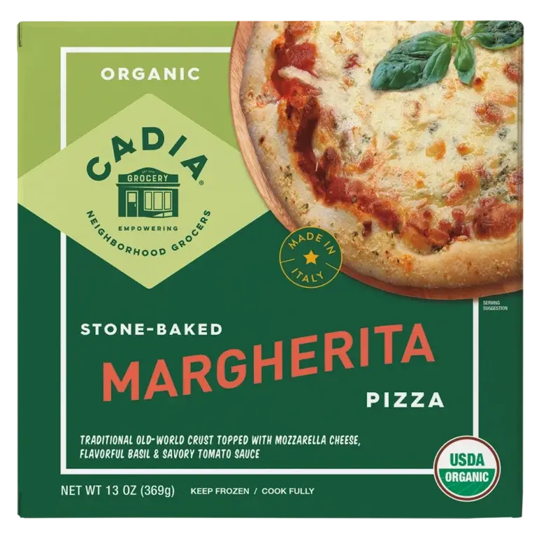 Cadia Organic Margherita Frozen Pizza – 13 Oz Artisan-Style, Simple Ingredients 1