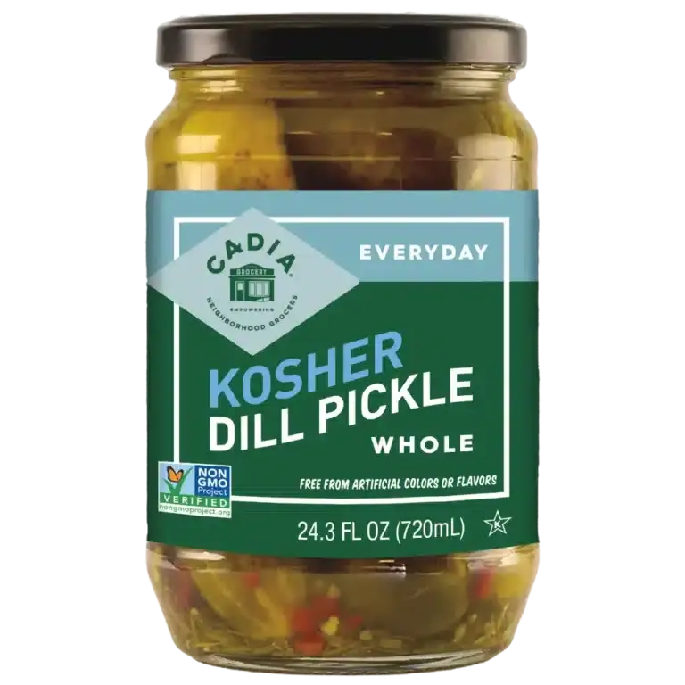 Cadia Whole Dill Pickles, 24.3 Oz Jar 1