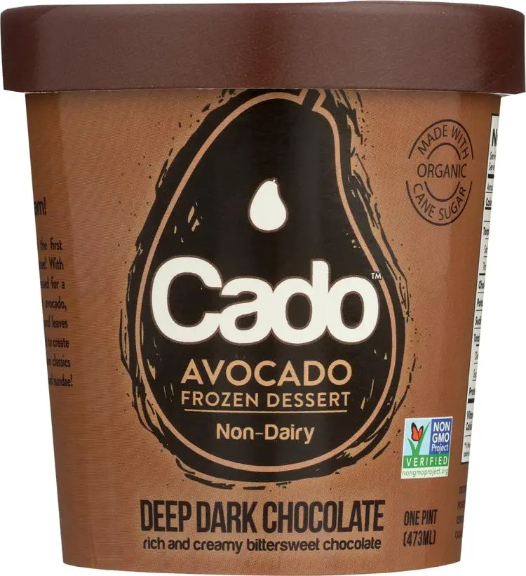 Cado Frozen Vegan Dessert – Deep Dark Chocolate Avocado Ice Cream, 1 Pint 1