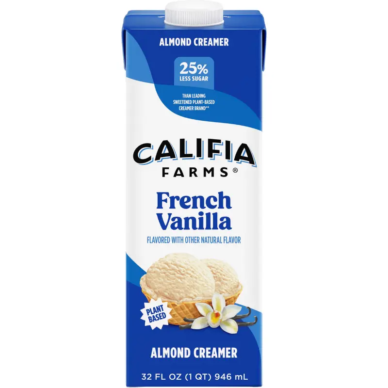Califia Farms French Vanilla Almond Milk Creamer – Dairy-Free, 32 Oz 1