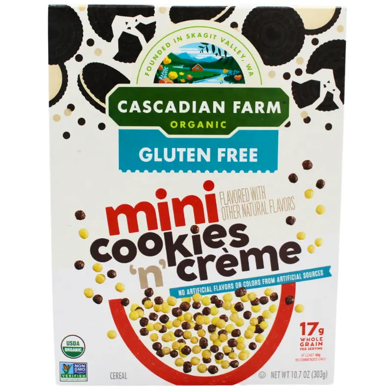 Cascadian Farm Organic Mini Cookies & Creme Cereal, 10.7 Oz Box 1