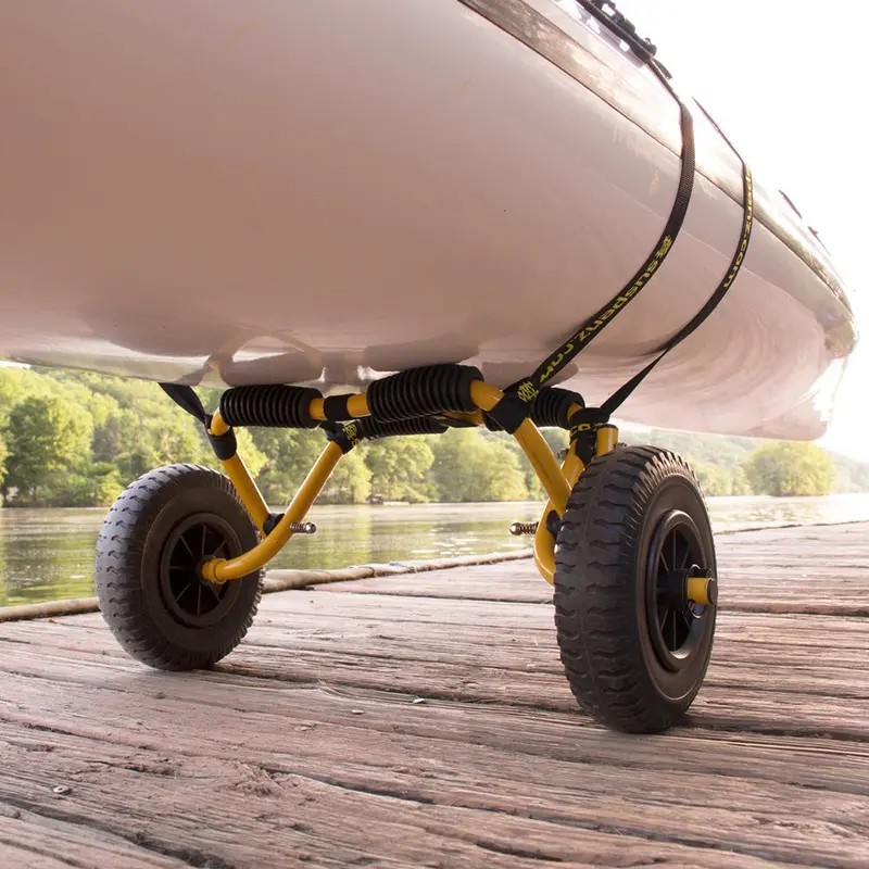 Collapsible Kayak Transport Cart | All-Terrain Rolling Trolley With Folding Frame 1