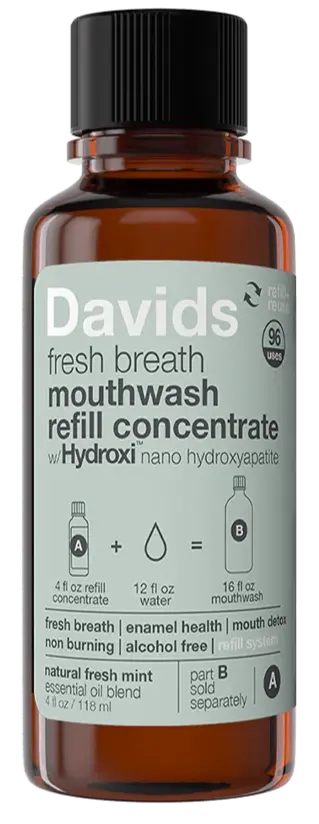 Davids Hydroxi™ Fresh Breath Mouthwash Concentrate – Alcohol-Free, 4 Oz 1
