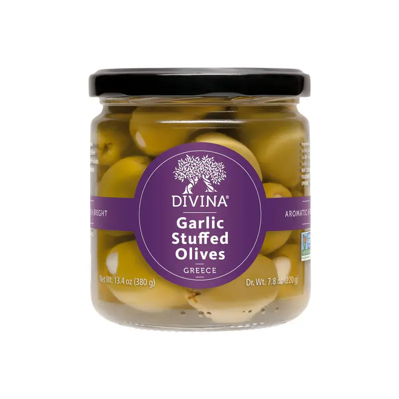 Divina Garlic-Stuffed Green Olives – 7.8 Oz 1
