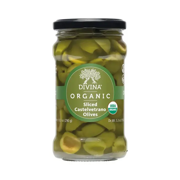 Divina Organic Castelvetrano Olives, Sliced, 5.3 Oz 1