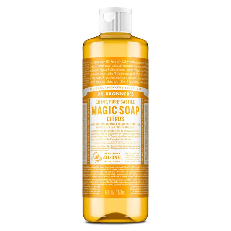 Dr. Bronner’S Pure-Castile Liquid Soap – Citrus Scent, 16 Oz 1