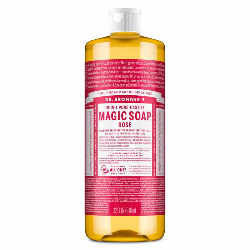Dr. Bronner’S Pure-Castile Liquid Soap – Rose Scent, 32 Oz 1