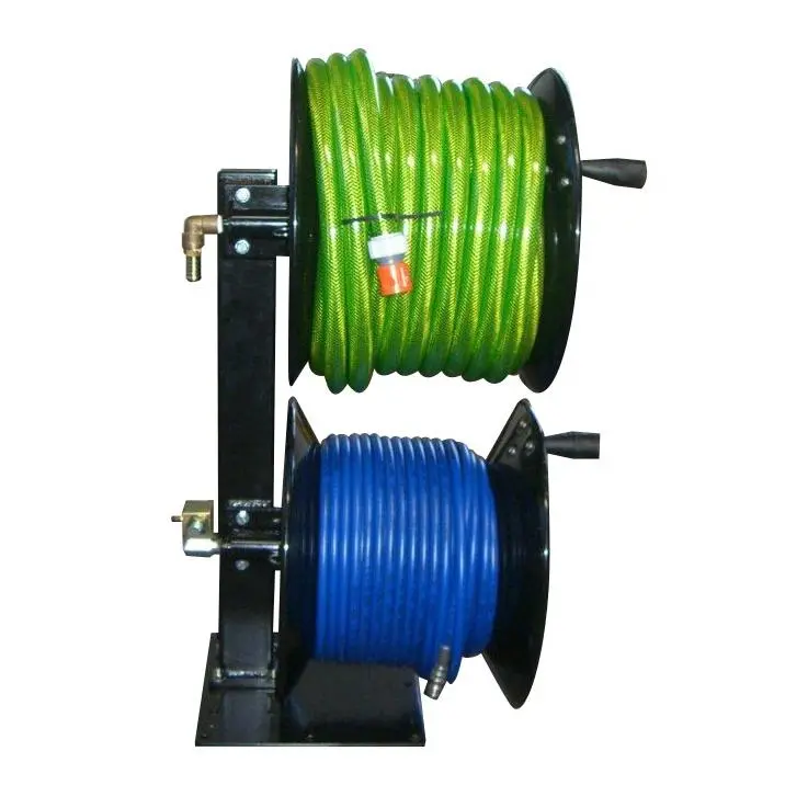 Dual-Tier Hose Storage Stacker With Integrated Hose 1