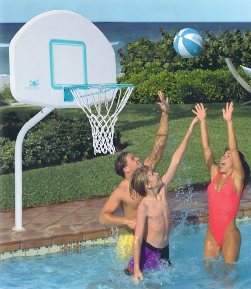Dunn Rite Deck Shoot Stainless Steel Basketball Hoop System 1