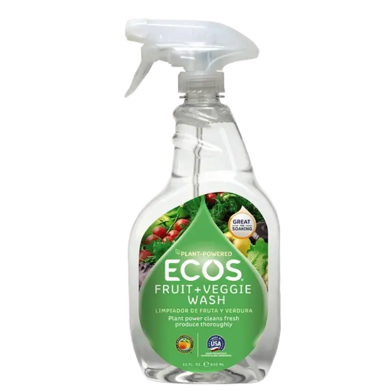 Ecos Fruit & Vegetable Wash – Residue-Free Produce Cleaner, 22 Oz 1