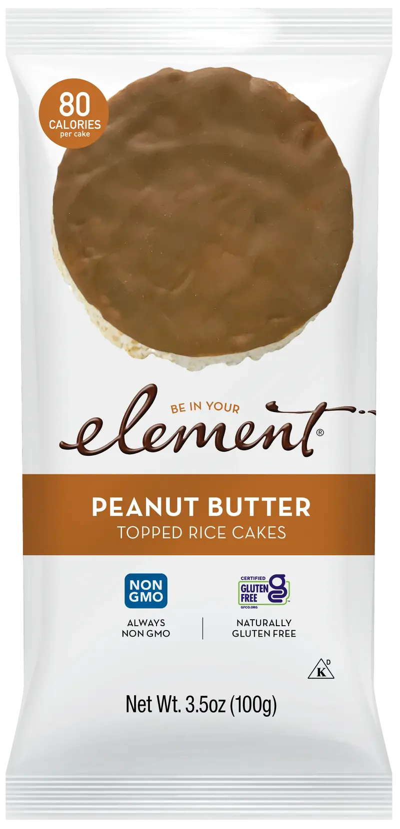 Element Peanut Butter Rice Cakes, 3.5 Oz Snack Pack 1