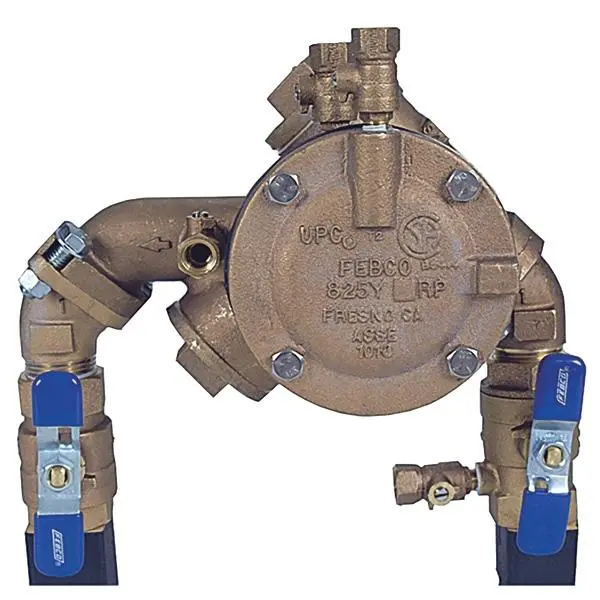Febco 825Ya 3/4" Angled Rpz Assembly With Ball Valve Protection 1