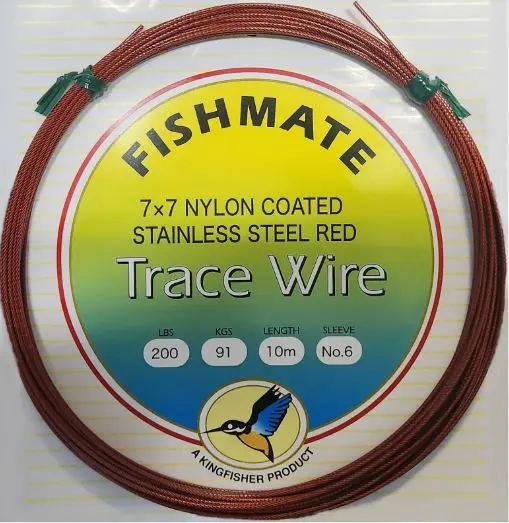 Fishmate Blood Red Nylon-Coated 7X7 Trace Wire 1