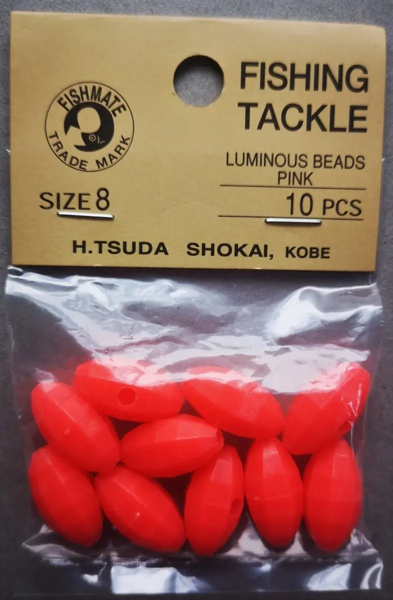 Fishmate Hard Luminous Pink Beads For Low-Light Conditions 1