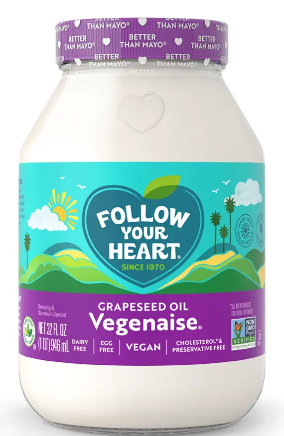 Follow Your Heart Vegenaise – Grapeseed Oil Formula, 32Oz Jar 1