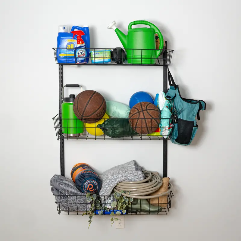 G-Basket Wall-Mounted Adjustable Storage Basket – 120 Lb Capacity 1