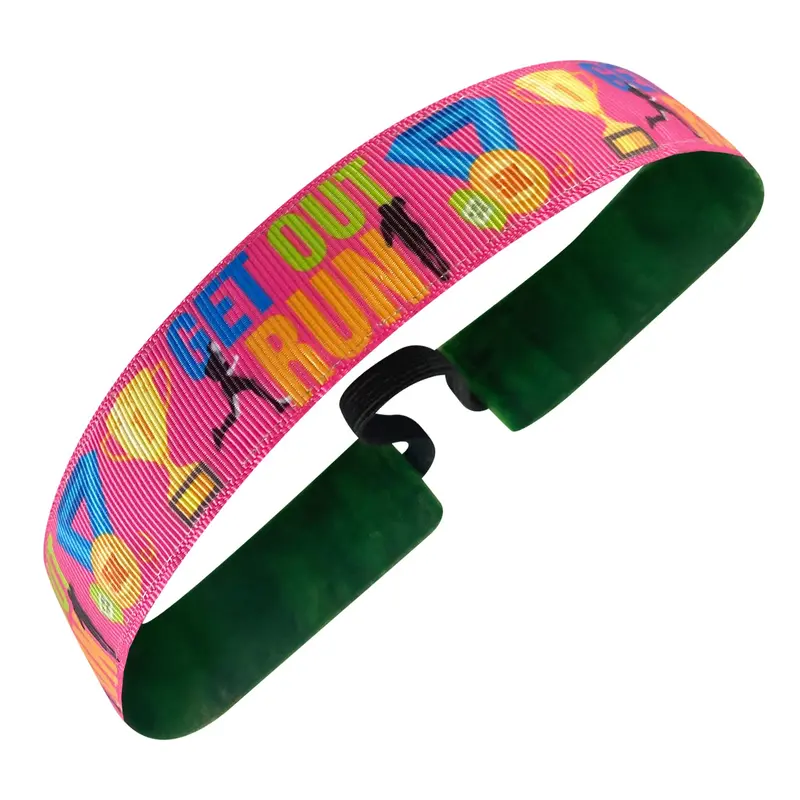 Get Out And Run Fitness Ribbon – Pink And Multicolor, 1 Inch Width 1