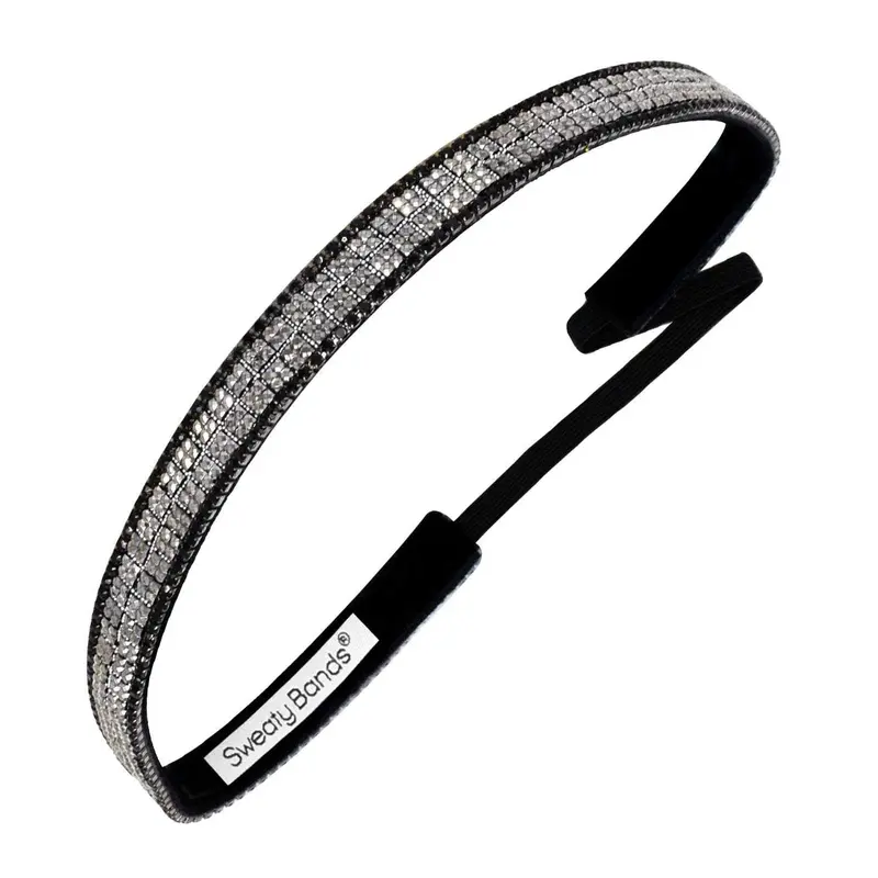 'Glint Of Hope' Bling Hair Tie – Silver And Black, 5/8-Inch 1