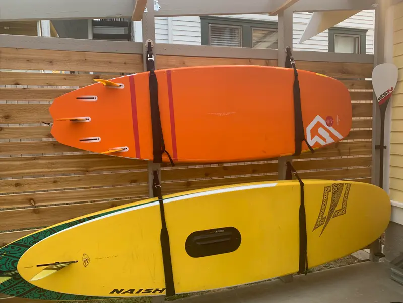 Heavy-Duty Padded Sup Hanger – Indoor/Outdoor Dual-Use Storage 1