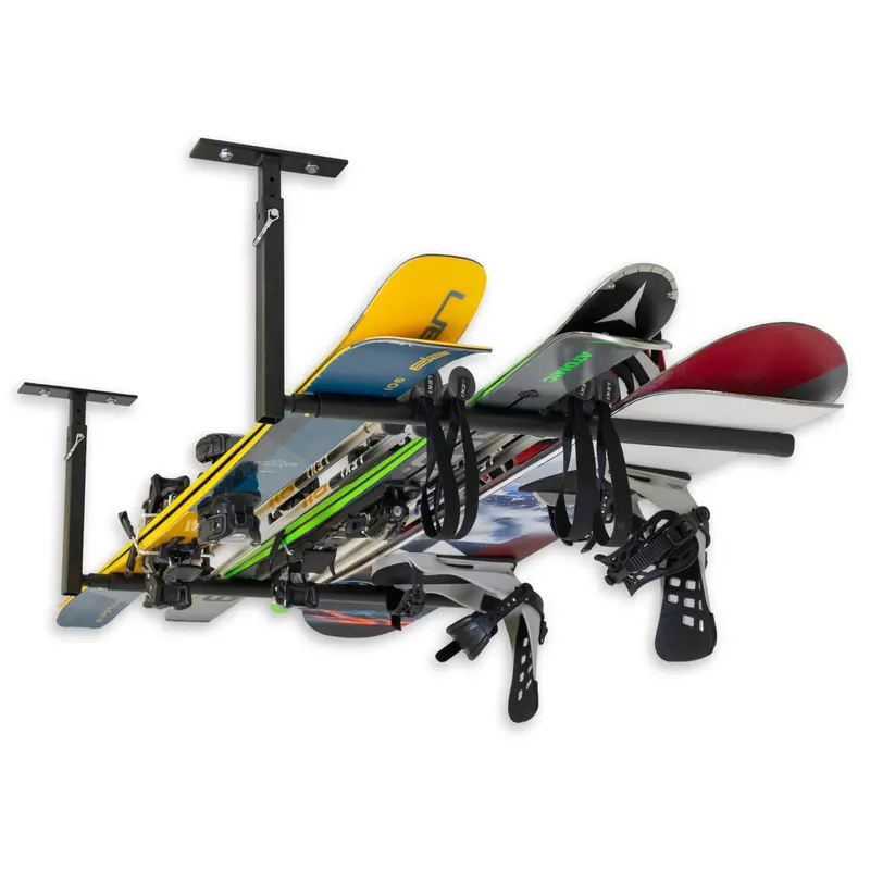 Hi-Port 2 Single Ski And Snowboard Ceiling Rack – 75 Lb Capacity 1