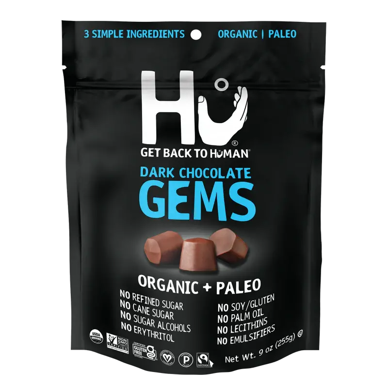 Hu Kitchen Organic Dark Chocolate Gems – 9 Oz Bag 1