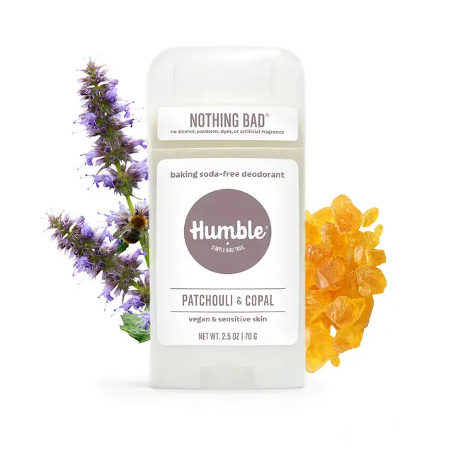 Humble Deodorant – Baking Soda-Free Patchouli & Copal, 2.5 Oz 1
