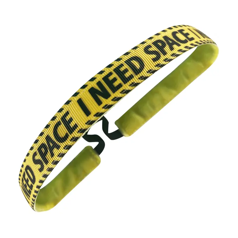 I Need Space Statement Pin – Yellow And Black, Compact 5/8-Inch Size 1