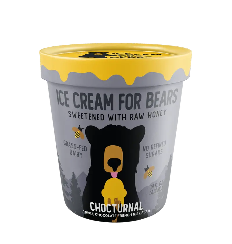 Ice Cream For Bears Chocturnal Triple Chocolate Vegan Ice Cream – 14 Oz 1