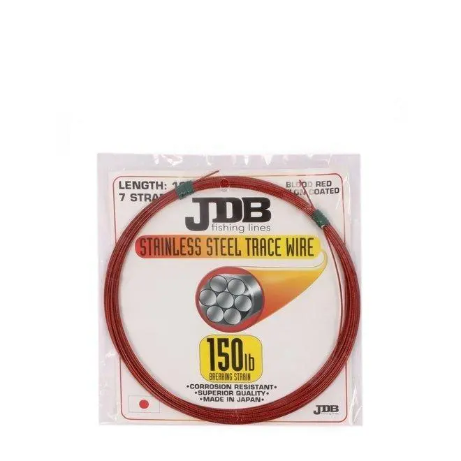 Jdb Blood-Red Coated Stainless Steel Fishing Wire 1