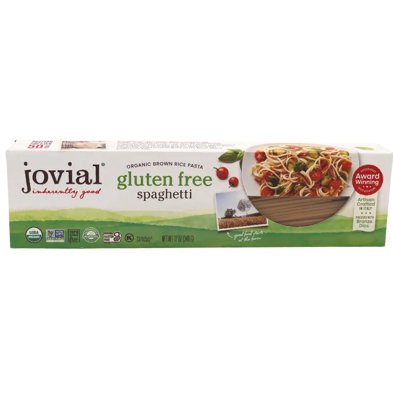 Jovial Organic Brown Rice Spaghetti – Gluten-Free Pasta, 12 Oz 1