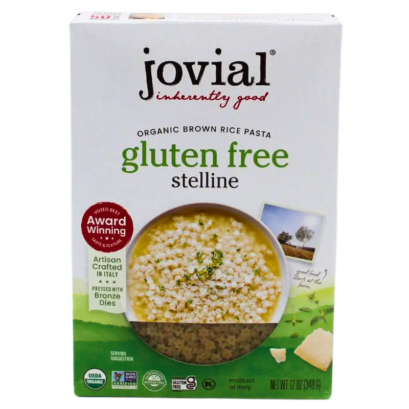 Jovial Organic Brown Rice Stelline Pasta – 12 Oz 1