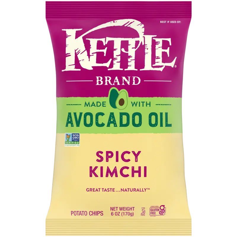 Kettle Brand Avocado Oil Chips – Spicy Kimchi Flavor, 6 Oz 1