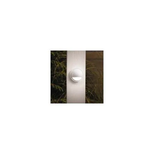 Kichler 15064Wht 12V Half-Moon Deck Light – Matte White Finish 1