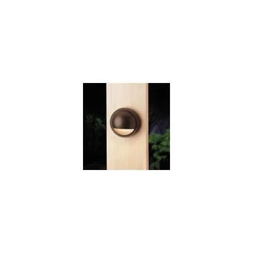 Kichler Six Groove 12V Half-Moon Architectural Bronze Deck Light 1