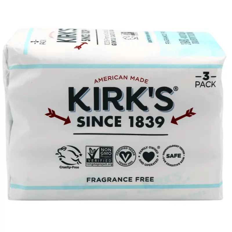 Kirk'S Fragrance-Free Castile Bar Soap – 0.75 Oz Hypoallergenic Formula 1